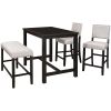 TOPMAX Rustic Wooden Counter Height Dining Table for Small Places; Espresso