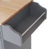 99.5*40*85.5cm Two Doors One Drawer MDF Rubber Wood Gray Spray Paint Dining Car