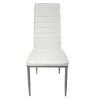 4pcs backrest cushion horizontal sewing decoration PU leather dining chair round tube white cushion gray leg N201( Replace encoding 13029116)