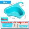 Swan Drain Basket Sink 4pcs, Kitchen Triangle Sink Filter, Corner Kitchen Sink Strainer Basket