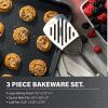 Pots and Pans Set 20 Piece Complete Cookware Bakeware Set Nonstick Dishwasher Oven Safe Black