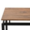 TREXM 5-Piece Kitchen Counter Height Table Set; Industrial Dining Table with 4 Chairs (Brown)