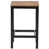 TREXM 5-Piece Kitchen Counter Height Table Set; Industrial Dining Table with 4 Chairs (Brown)