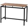 TREXM 5-Piece Kitchen Counter Height Table Set; Industrial Dining Table with 4 Chairs (Brown)