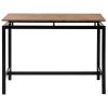 TREXM 5-Piece Kitchen Counter Height Table Set; Industrial Dining Table with 4 Chairs (Brown)