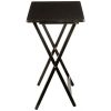 Black 5-Piece Folding TV Tray Table Set, 19 x 15 x 26 Inch