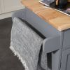 99.5*40*85.5cm Two Doors One Drawer MDF Rubber Wood Gray Spray Paint Dining Car