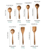 4pcs/7pcs Teak Natural Wooden Cutlery Spoon Cooking Spatula Spoon Kitchen Tool Sett