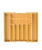 Expandable Kitchen Utensils Drawer Organizer  For Bamboo Flatware Organizer