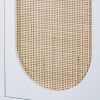 Natural Rattan 2 Door high cabinet, Built-in adjustable shelf, Easy Assembly, Free Standing Cabinet for Living Room Bedroom Hallway